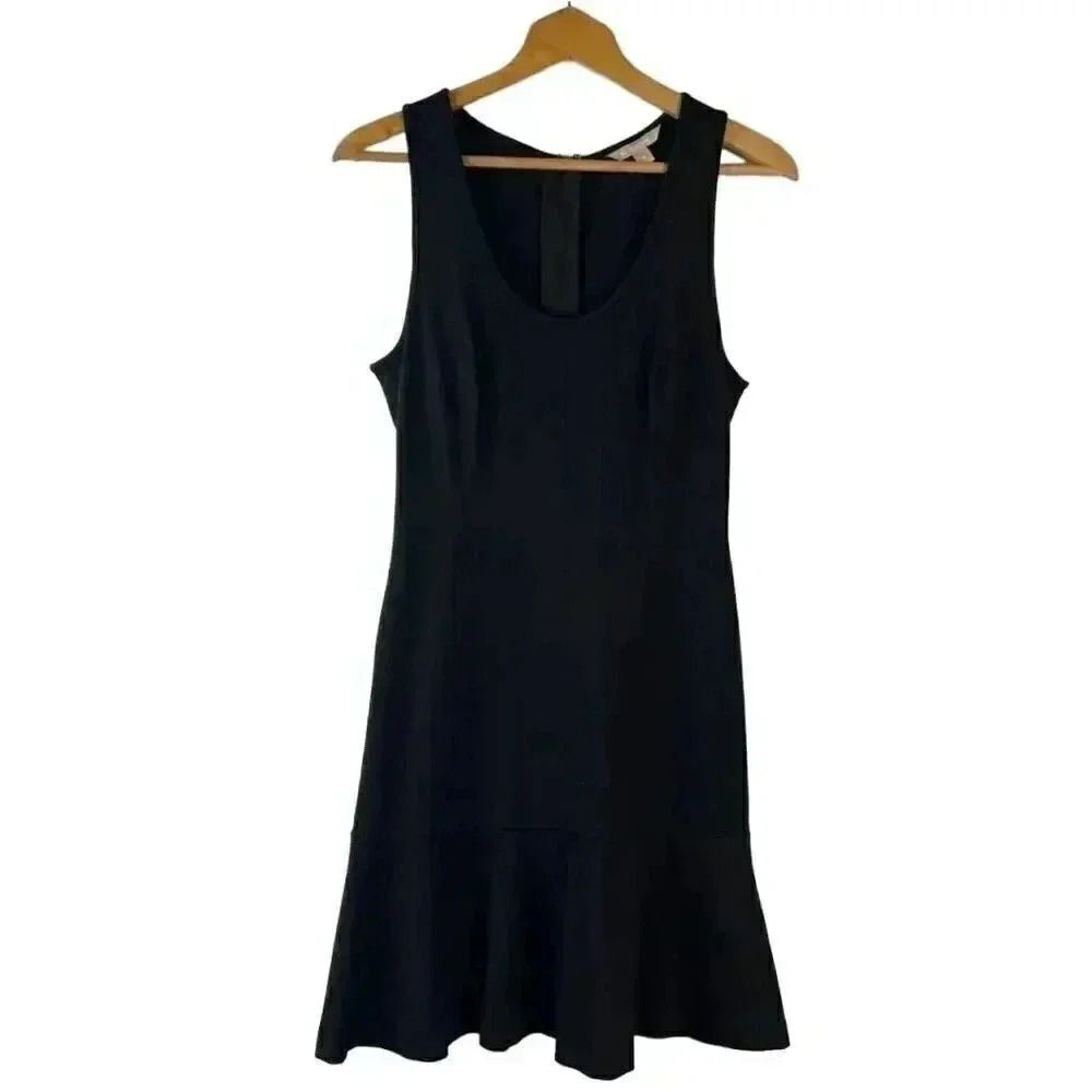 Banana Republic Women's Black Viscose/Nylon/Spandex Ponte Drop Waist Fit & Flare